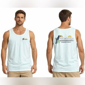 Billabong Lounge Premium TK Tank Top Medium Aqua 100% Cotton NWT Surf Graphic